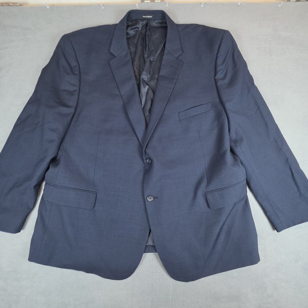 Pronto Uomo Platinum Blazer 54R Mens 100% Wool Navy Blue 2 Button Sport Coat